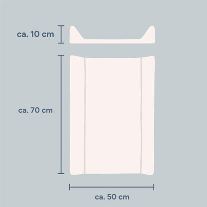 Ehrenkind® Washable Changing Mat – Hygienic, Safe and Versatile in Rose Pink – Changing Mat 72 x 85 cm – Changing Mat, Washable Table Changing Mat