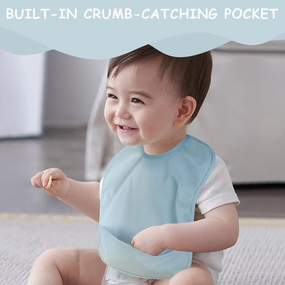 HOTUT Dirt-resistant baby bibs washable, baby bibs waterproof, baby eating bibs, baby bibs waterproof for eating, unisex baby bibs odor-resistant 