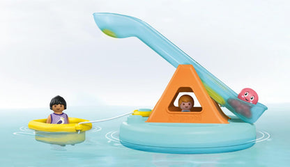 PLAYMOBIL Junior Aqua Tinti Sustainable Toy for Children from 1 Year Old Colourful Squid with Rings for Colour Sorting 71438