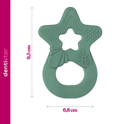 Dentistar Beißring 2er-Set – Teether für Babys & Kleinkinder ab 3 Monate – Baby Beißring mit Griff aus weichem Material zur Zahnungshilfe & Massage – Made in Germany – Pink & Lila