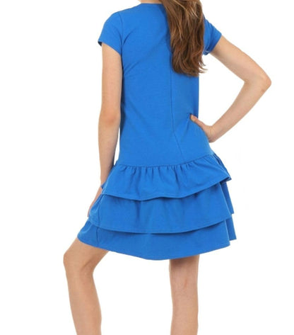 Dykmod Girls Dress Pleated Short Sleeve Long Sleeve Autumn Winter Dresses for Children Festive Winter Dress Flowers Spring Summer Made of Cotton 