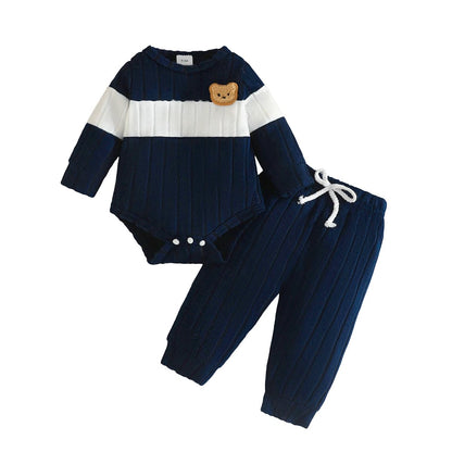 Herbst Outfit Für Baby Jungen Mit Bären Oberteil Und Hose