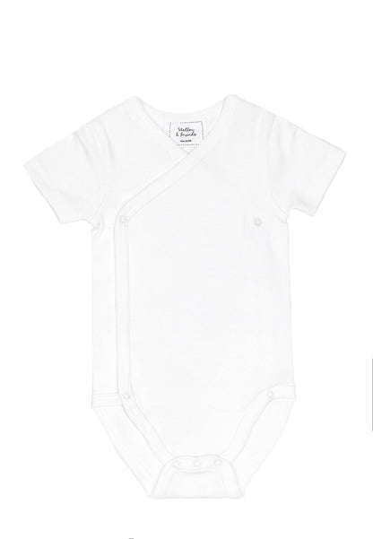 Stellou & friends Baby Body, 100% Bio-Baumwoll Wickelbody 3er MultiSet, kuschelweiche und hochwertige Kinder Kleidung für Jungs und Mädchen, Langarm & Kurzarm-body, OEKO-TEX 100 Zertifiziert