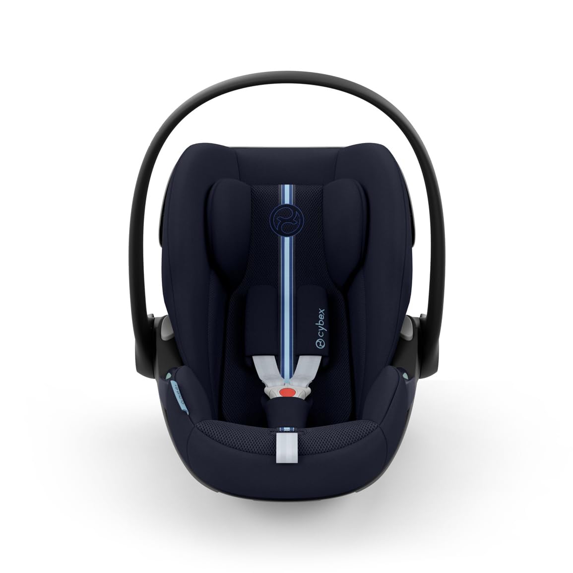 CYBEX Gold Babyschale Cloud G i-Size Comfort, Inkl. Neugeboreneneinlage, Ab Geburt bis ca. 24 Monate, Für Kinder ab 40 cm bis 87 cm, Max. 13 kg, Moon Black