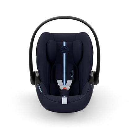 CYBEX Gold Babyschale Cloud G i-Size Comfort, Inkl. Neugeboreneneinlage, Ab Geburt bis ca. 24 Monate, Für Kinder ab 40 cm bis 87 cm, Max. 13 kg, Moon Black