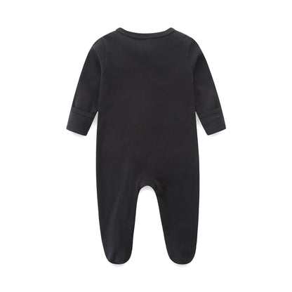 Baby Schlafanzug, Baby Strampler, Neugeborene Strampler Doppelreißverschluss, Baumwolle Langarm Schlafanzug Neugeborene, Schlafstrampler Pyjam Kleidung für Junge Mädchen 0-3 Monate