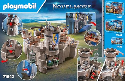 PLAYMOBIL Novelmore 71642 Arwynns Castle, Knight's Castle, Includes Three Knights and Numerous Accessories for Realistic Battles, Action-packed Toy for Children from 4 Years