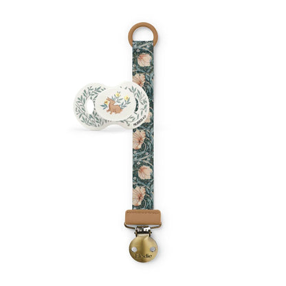 Elodie Details Schnullerkette 2er Pack, aus Stoff und Edelstahl Clip, für Baby Junge und Mädchen, Universal Silikonring, Passend für Alle Schnuller - Powder Pink/Soft Terracotta, Rosa