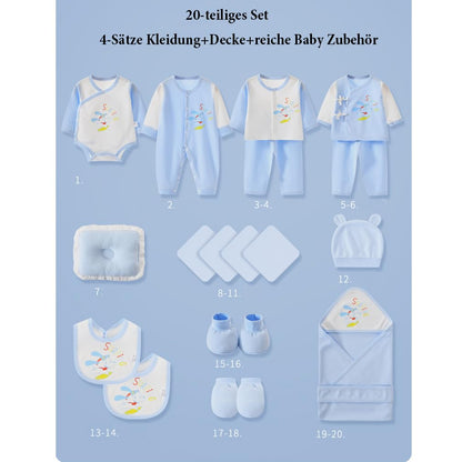 DorkasDE Baby Kleidungpaket Neugeborene Kleidung Set Baby Geschenkset für Baby 0-3 Monate