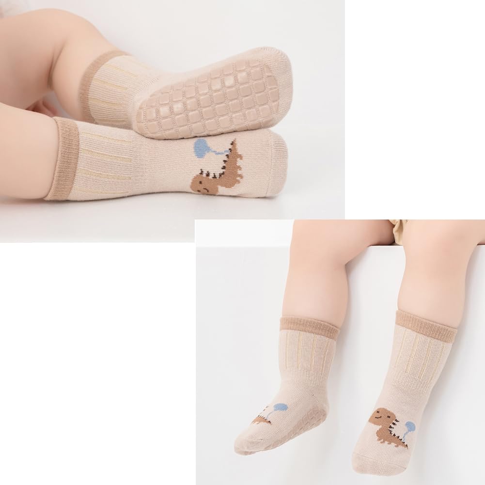 Rutschfeste Socken für Baby Mädchen Jungen 5 Paar Kinder Anti Rutsch Socken Sportsocken Stoppersocken