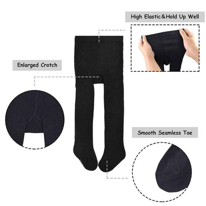 SPTRAMLE Baby Tights Girls Tights - 3 Pairs for Toddlers (0-2 Years) Cotton Tights, Baby Comfortable Breathable 9 Months 18 Months