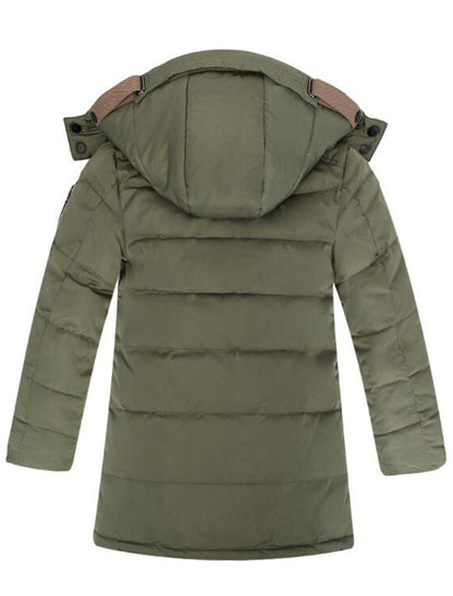 Vogstyle Boy's Winter Jacket with Hood, Jackets, Blouson, Hooded Children's Parka, Warm Blouson, Winter Coat