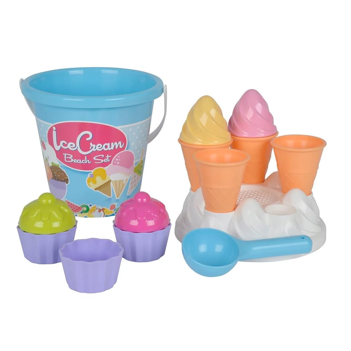 Simba 107114092 - Ice Cream Beach Bucket Set, Assorted Colours