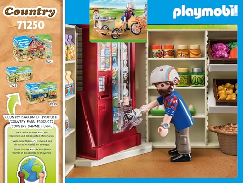 PLAYMOBIL Country 71441 Gemütliches Bauwagencafé, spielerisches Lernen mit liebevoll gestaltetem Bauwagen, detailreicher Austattung und einem Gänseteich, nachhaltiges Spielzeug für Kinder ab 4 Jahren