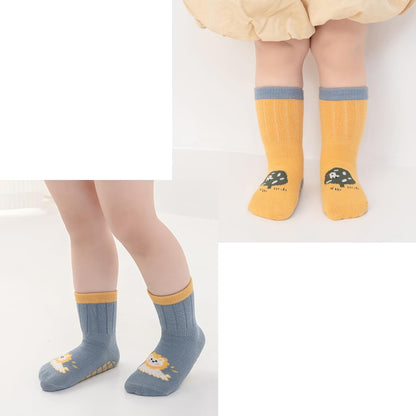 Rutschfeste Socken für Baby Mädchen Jungen 5 Paar Kinder Anti Rutsch Socken Sportsocken Stoppersocken