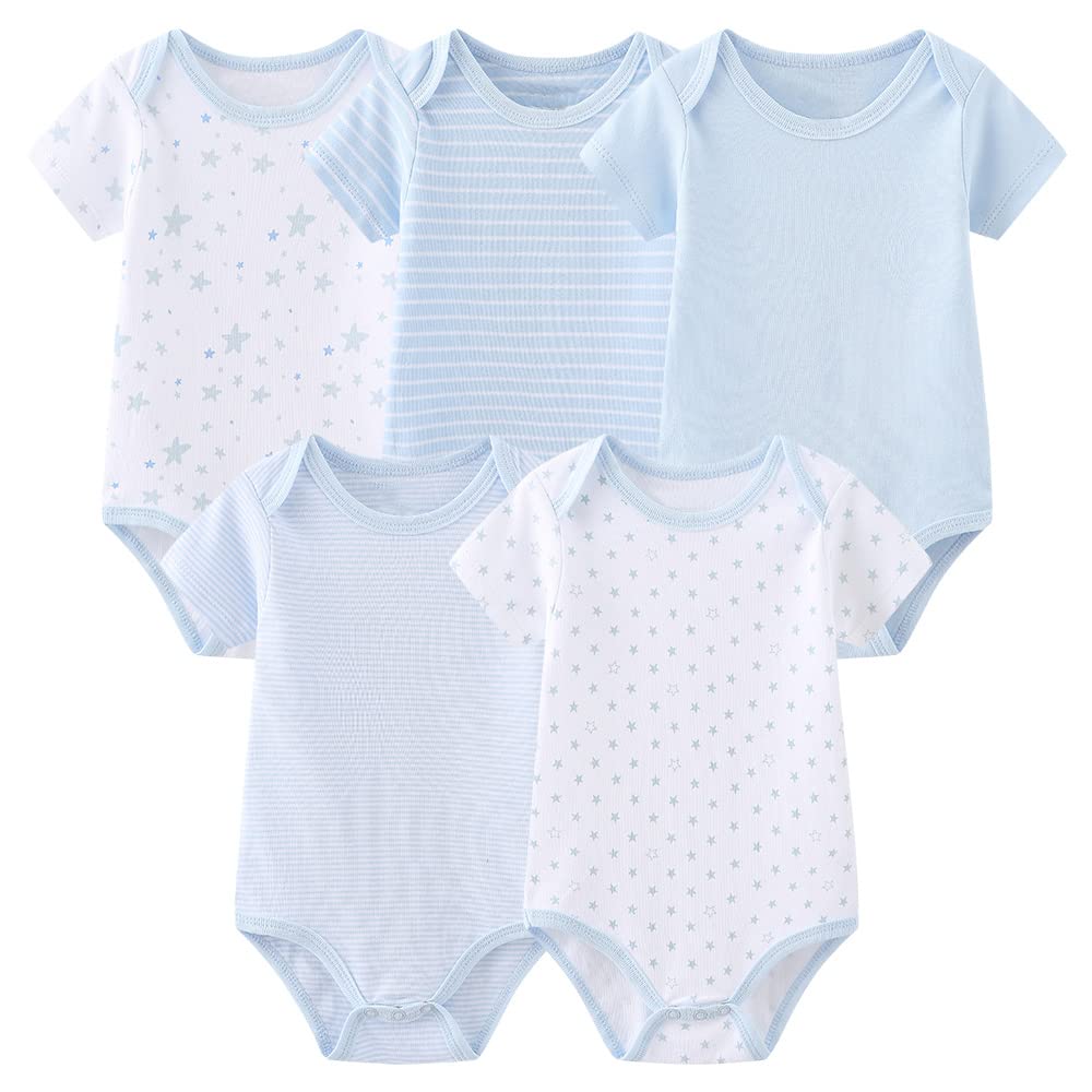 TONE Bodys Kurzarm für Neugeborene Baby Jungen und Mädchen 0-3m/3-6m/6-9m/9-12m Baumwolle