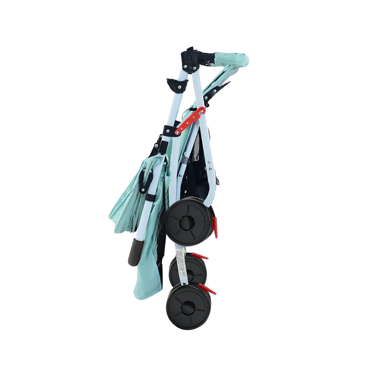 Buggy für Babys, ultraleicht, kompakt, faltbar und neigbar, von Geburt bis 25 kg, mit Trolley-System, Regenschutz inklusive, ausziehbarer Haube, C-schwarz