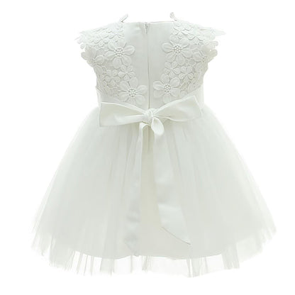 Baby Mädchen Weiße Taufe Kleid mit Kapuze Neugeborene Taufe Kleid Spitze Kleid für Hochzeit Geburtstag