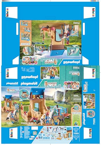 PLAYMOBIL Horses of Waterfall 71351 Waterfall Ranch, magisches Wasserfall-Paradies für Pferdefreunde, nachhaltiges Spielzeug für Kinder ab 5 Jahren