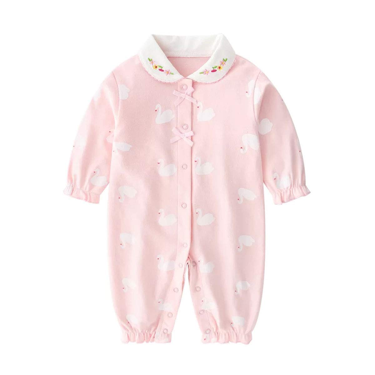 KIDDLETOWN Baby Pyjamas Newborn Baby Girls 0-3 Months Organic Cotton Long Sleeve Popper Frog Cartoon