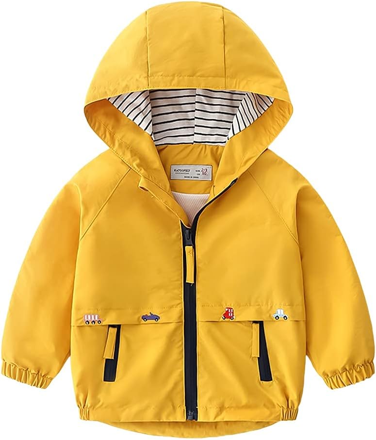 Volunboy Baby Kapuzen Jackets, Jungen Langarm Winddicht Mantel Cartoon Aufdruck Jacken