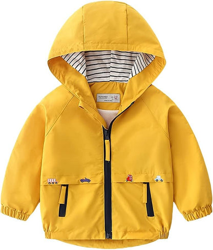 Volunboy Baby Kapuzen Jackets, Jungen Langarm Winddicht Mantel Cartoon Aufdruck Jacken