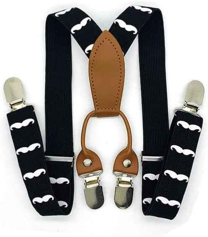 Pack of 2 Children's Braces 4 Clips Y-Shape – 2.5 cm Wide