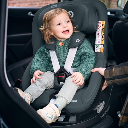 Maxi-Cosi Pebble 360 i-Size Babyschale Drehbar, Neugeborenen Autositz 360 Grad, 0–15 Monate (40–83 cm), Drehung mit einer, ClimaFlow, Easy-In-Gurt, G-CELL Seitenaufprallschutz, Essential Green - Meloni2