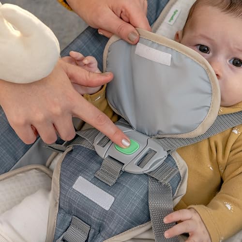 Ingenuity, Cuddle Lamb Babywippe Babyschaukel mit Schaukelfunktion und Vibrationen, Spielbogen mit 2 Plüsch Spielzeug, Musik, 4 Naturgeräuschen und Lautstärkeregler, ab Geburt bis 18 kg