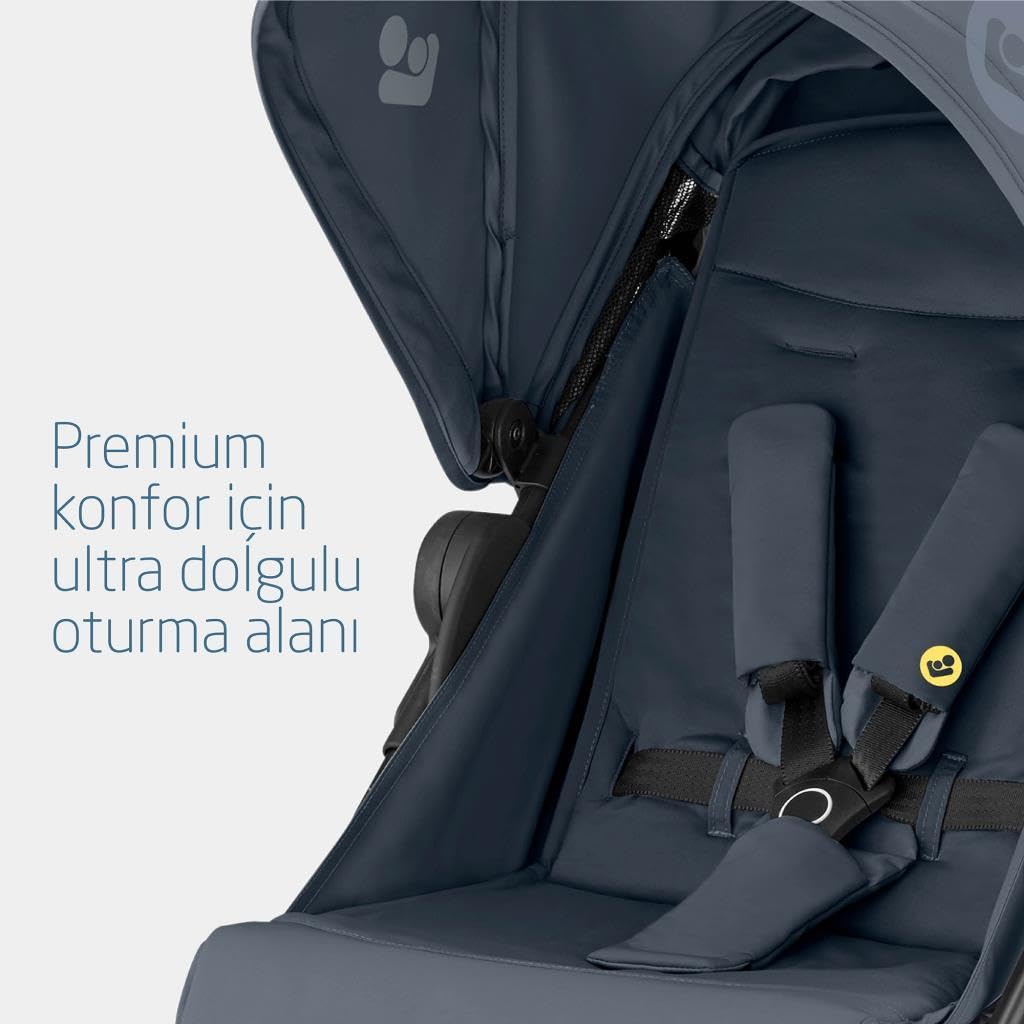 Maxi-Cosi Mara Buggy, sehr leichter und kompakter Kinderbuggy mit 3 Liegepositionen, geeignet ab der Geburt bis ca. 4 Jahre (max. 22 kg), Brave Graphite