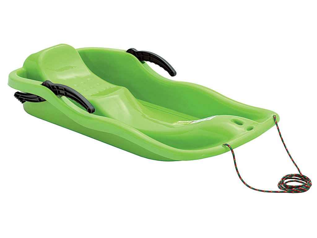 Unknown - Bob, Sledge, Toboggan, Snow Glider with Brakes - Plastic, Pull Rope, Choice of 3 Colours