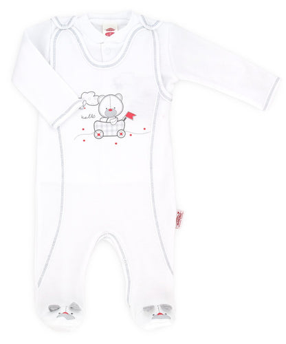 Makoma Baby Erstausstattung Strampler-Set mit Langarmshirt für Säuglinge & Neugeborene Jungen und Mädchen (50 – 74)