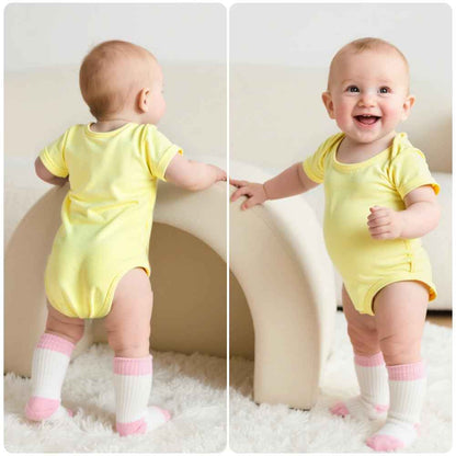 Vicloon Baby Bodysuit Short Sleeve Unisex Baby Set Short Sleeve Bodysuits Made of 100% Super Soft Cotton, Baby Bodysuit with Press Studs for Newborn Baby Boys and Girls 0-3 m/3-6 m/6-9 m/9-12 m