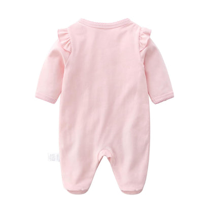 KIDDLETOWN Baby Pyjamas Newborn Baby Girls 0-3 Months Organic Cotton Long Sleeve Popper Frog Cartoon