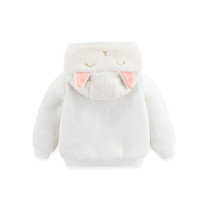 Gajaous Newborn Baby Girls Boys Fleece Hooded Jacket Zip Bear Coat Warm Winter Outwear