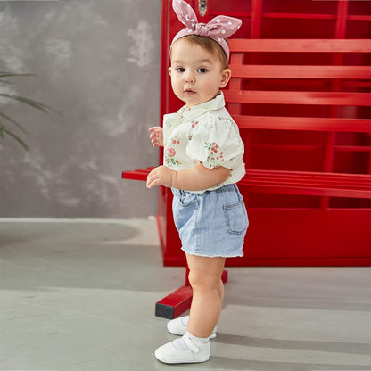 MASOCIO Baby Lauflernschuhe Krabbelschuhe Mädchen Kleinkind Rutschfesten Lederpuschen Babyschuhe 3-18 Monate