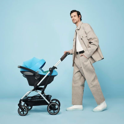 CYBEX Gold Babyschale Aton S2 i-Size, Ab Geburt bis ca. 24 Monate, Max. 13 kg, Inkl. Neugeboreneneinlage, SensorSafe kompatibel, Ocean Blue - Meloni2
