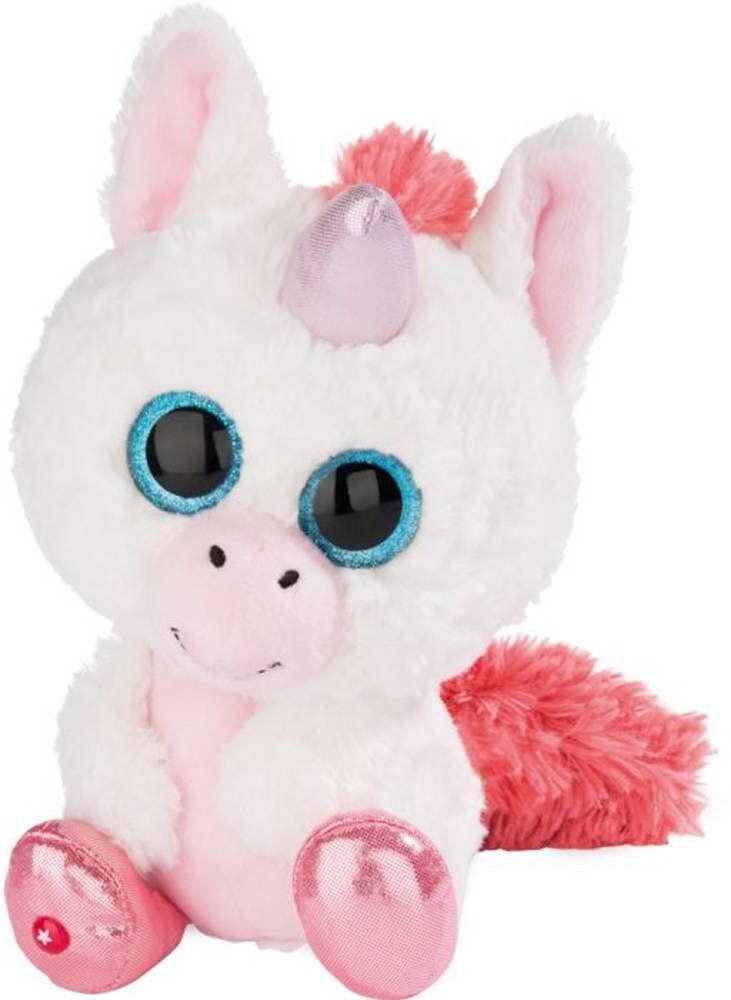 NICI Glubschis: Das Original – Waschbär Clooney 25 cm – Kuscheltier Augen – Flauschiges Plüschtier mit großen Glitzeraugen – Schmusetier für Kuscheltierliebhaber – 45569