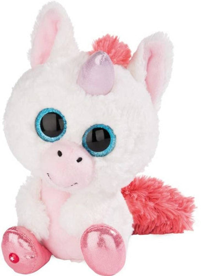 NICI Glubschis: Das Original – Waschbär Clooney 25 cm – Kuscheltier Augen – Flauschiges Plüschtier mit großen Glitzeraugen – Schmusetier für Kuscheltierliebhaber – 45569