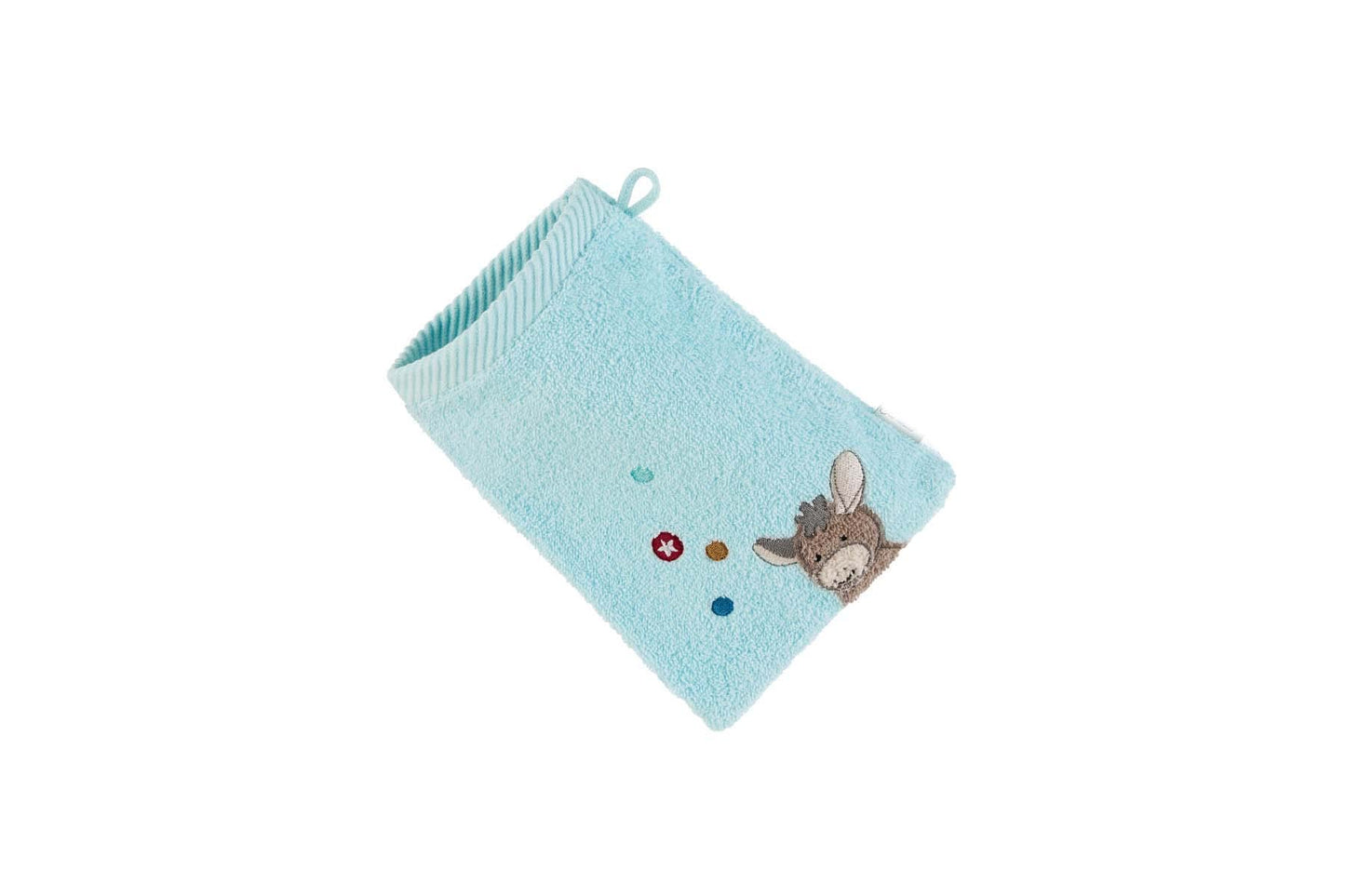Sterntaler Waschhandschuh Esel Emmi, Größe: 21 x 15 cm, Mittelblau 7202070