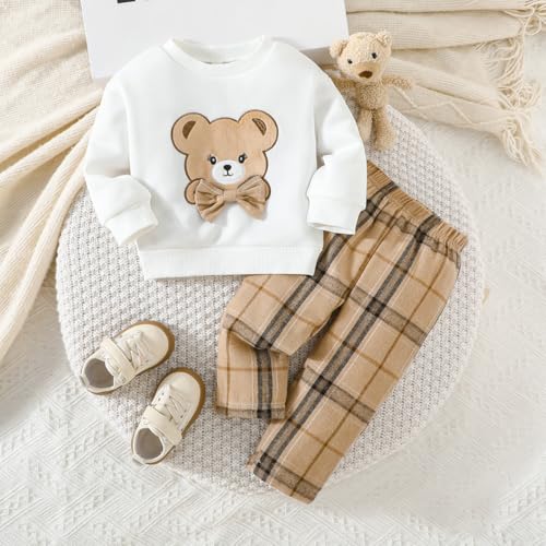Kleinkind Baby Jungen Outfit Farbblock Brief Druck Sweatshirt Top + Einfache Hose Baby Herbst Frühling 2-teilige Kleidung Set