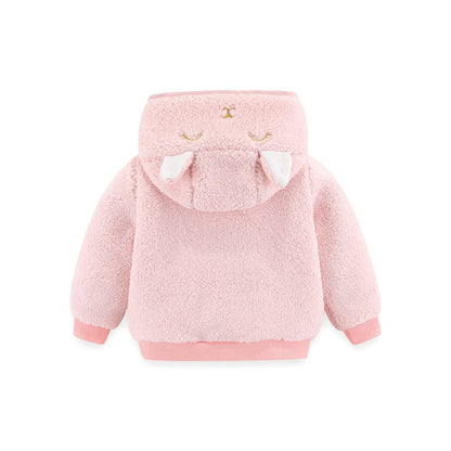 Gajaous Newborn Baby Girls Boys Fleece Hooded Jacket Zip Bear Coat Warm Winter Outwear
