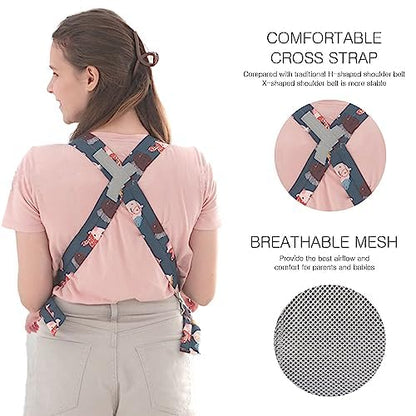 Babytrage,Babytrage Neugeborene ab Geburt,Tragetuch Baby Nugeboren,Atmungsaktive Baby Tragetuch,Babyrückentragen 0-15Kg,Neugeborene Verstellbare Babytrage