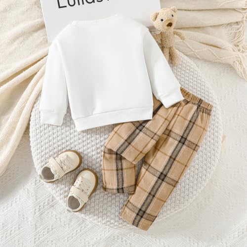Kleinkind Baby Jungen Outfit Farbblock Brief Druck Sweatshirt Top + Einfache Hose Baby Herbst Frühling 2-teilige Kleidung Set