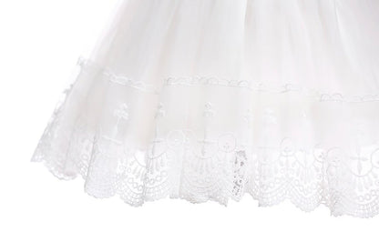 Baby Mädchen Weiße Taufe Kleid mit Kapuze Neugeborene Taufe Kleid Spitze Kleid für Hochzeit Geburtstag