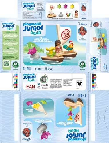PLAYMOBIL JUNIOR | Disney | Vaianas Katamaran | nachhaltiges Spielzeug aus biobasierten Kunststoffen | für Kinder ab 1 Jahr | 71459
