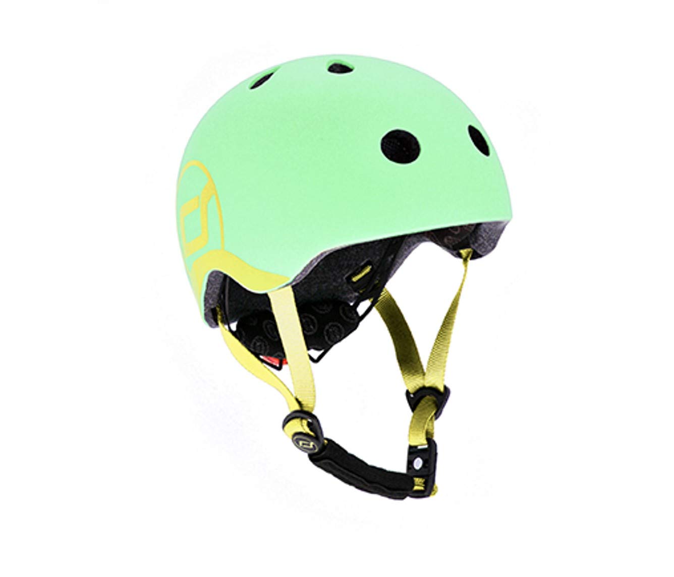 Scoot and Ride Babyhelm mit verstellbaren Trägern, Mattes Finish, Größen XXS, inklusive LED-Sicherheitslicht und weicher Fleece-Polsterung für zusätzlichen Schutz