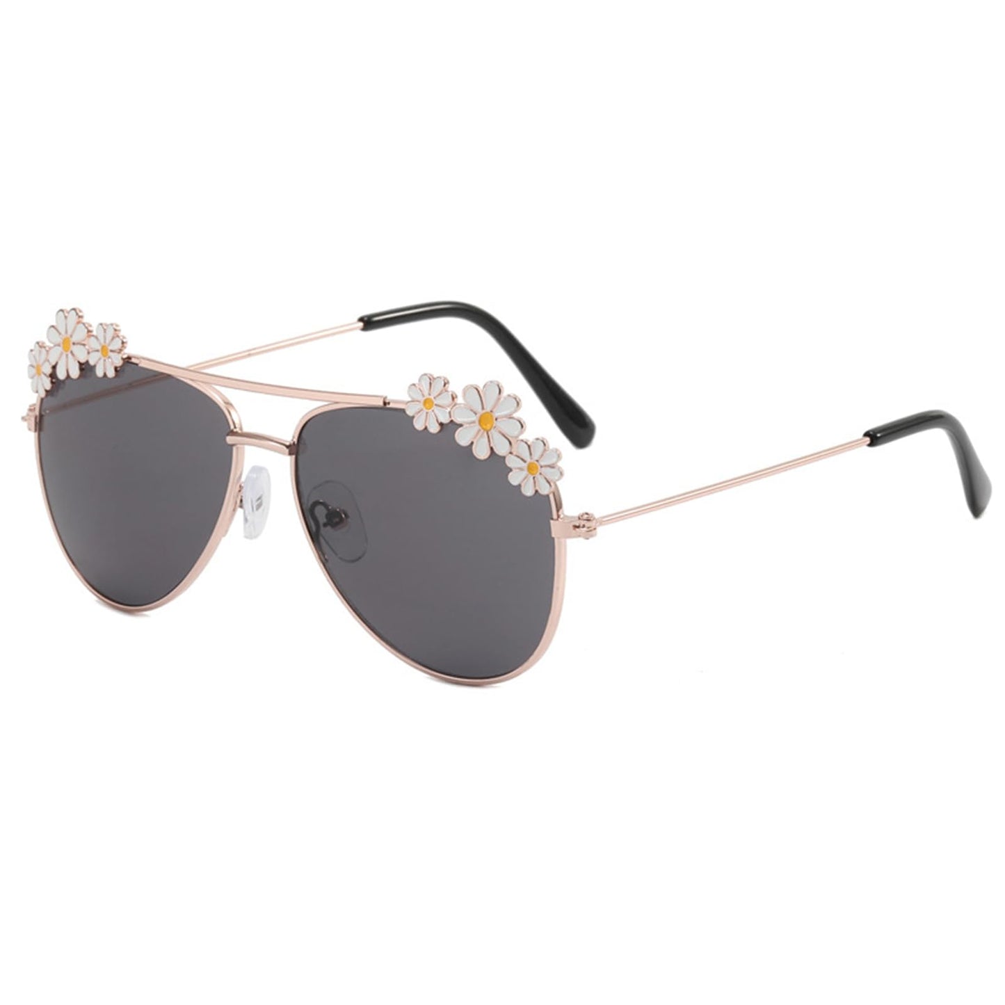 Hifot Sonnenbrille Kinder für Mädchen, Kinder Pilotenbrille mit Edelstahl Metall Gestel Kleinkind Sonnenbrille Kinder Sonnenbrillen 3-12jahre