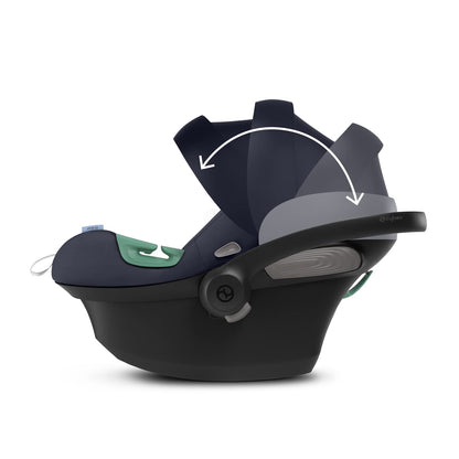 CYBEX Gold Babyschale Aton S2 i-Size, Ab Geburt bis ca. 24 Monate, Max. 13 kg, Inkl. Neugeboreneneinlage, SensorSafe kompatibel, Ocean Blue - Meloni2