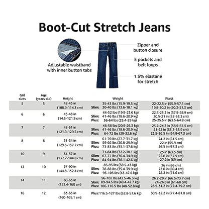 Essentials Mädchen Schmal geschnittene Bootcut-Jeans aus Stretch